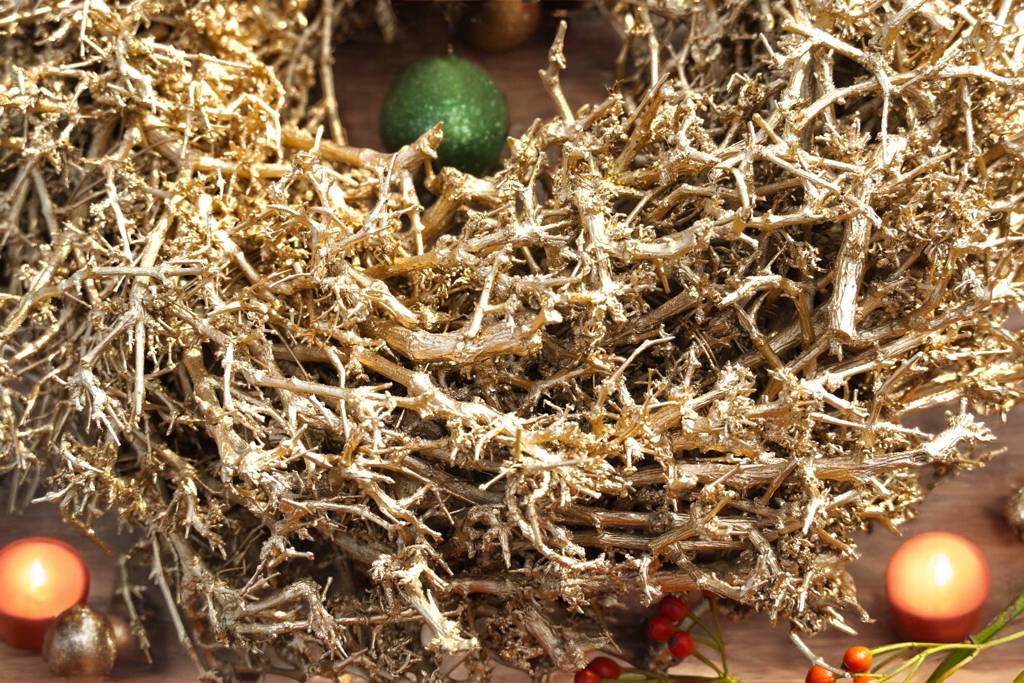 Weihnachtskranz "Goldener Bonsai"