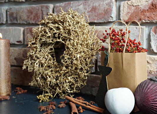 Weihnachtskranz "Goldener Bonsai"