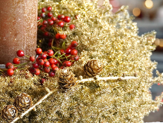 Weihnachtskranz "Goldener Asparagus"