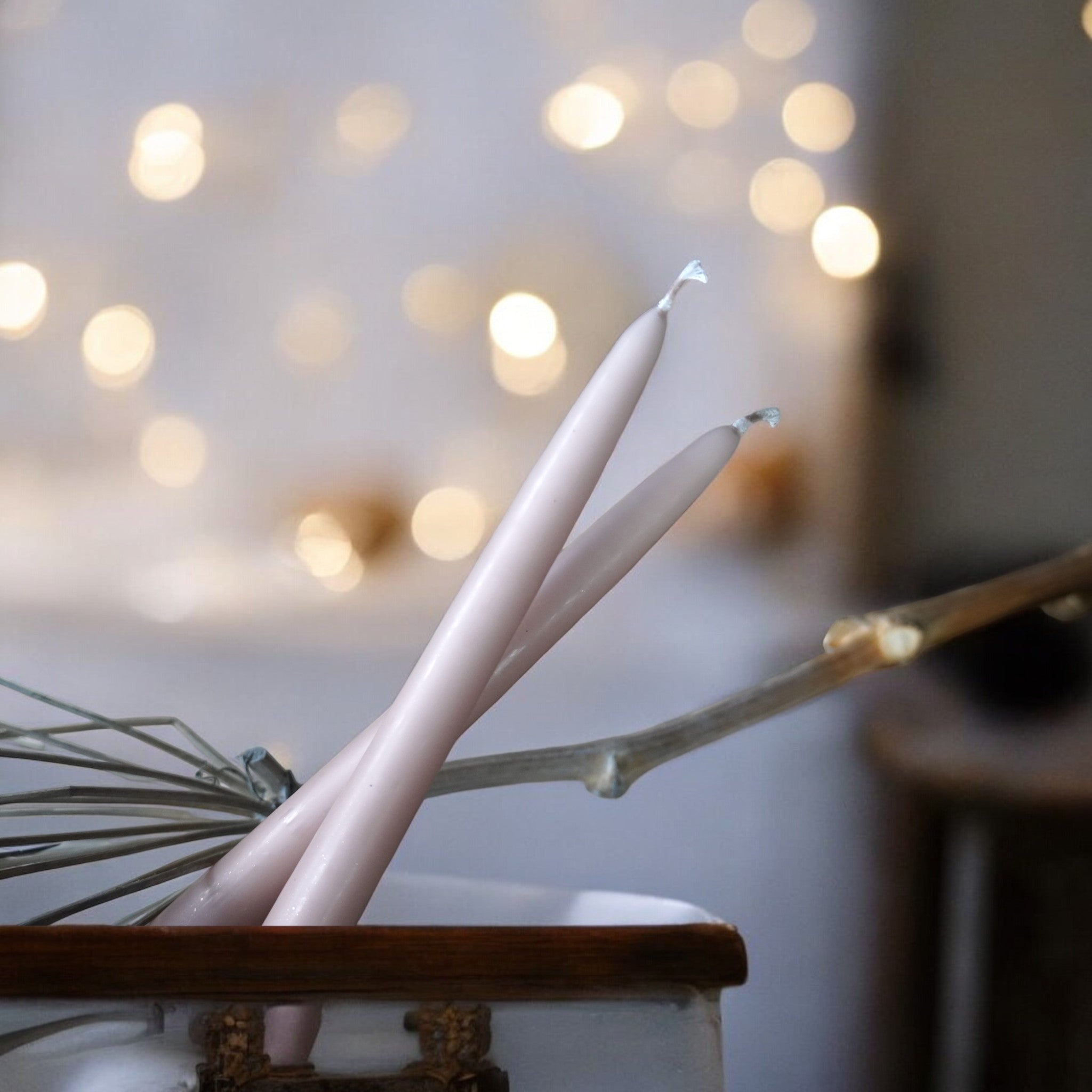 2 Stabkerzen Rose-Gold Adventskranz Weihnachten (ohne Deko) (Kopie)