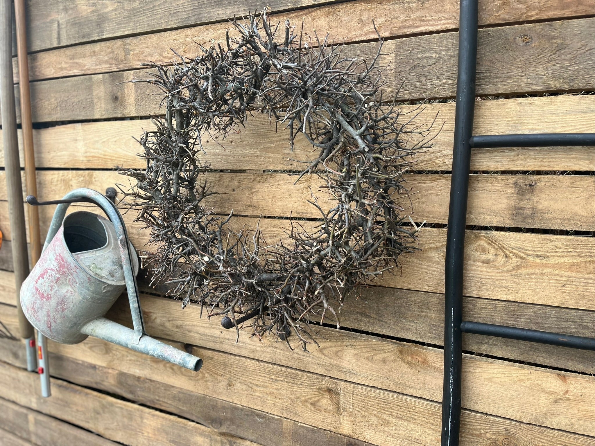 Vintage Bonsai-Kranz 60 cm Durchmesser, Kranz Türkranz Wandkranz