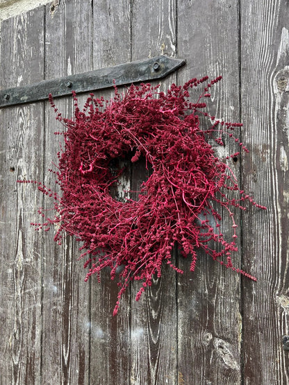 Lavendel Kranz in Deep Red, für Tür und Wand ca. 35 cm Durchmesser