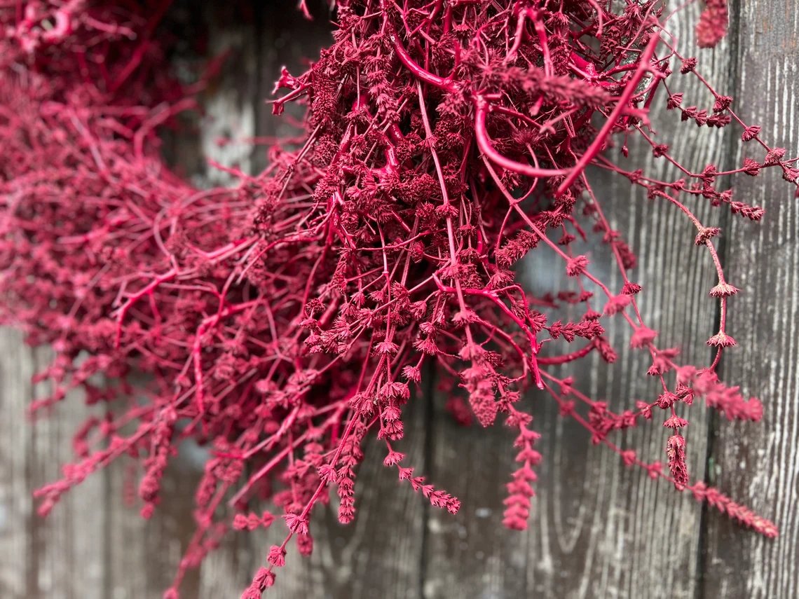 Lavendel Kranz in Deep Red, für Tür und Wand ca. 35 cm Durchmesser