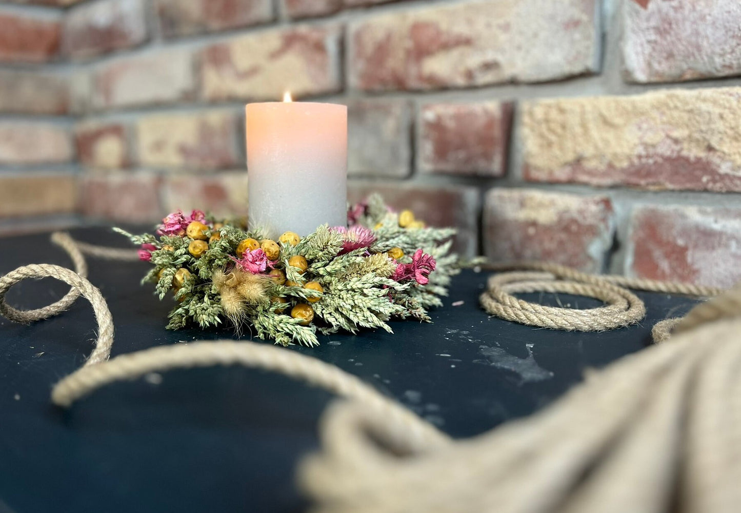 20 cm Frühlingskranz: Der perfekte Tischkranz für Kerzen - Kranzshop