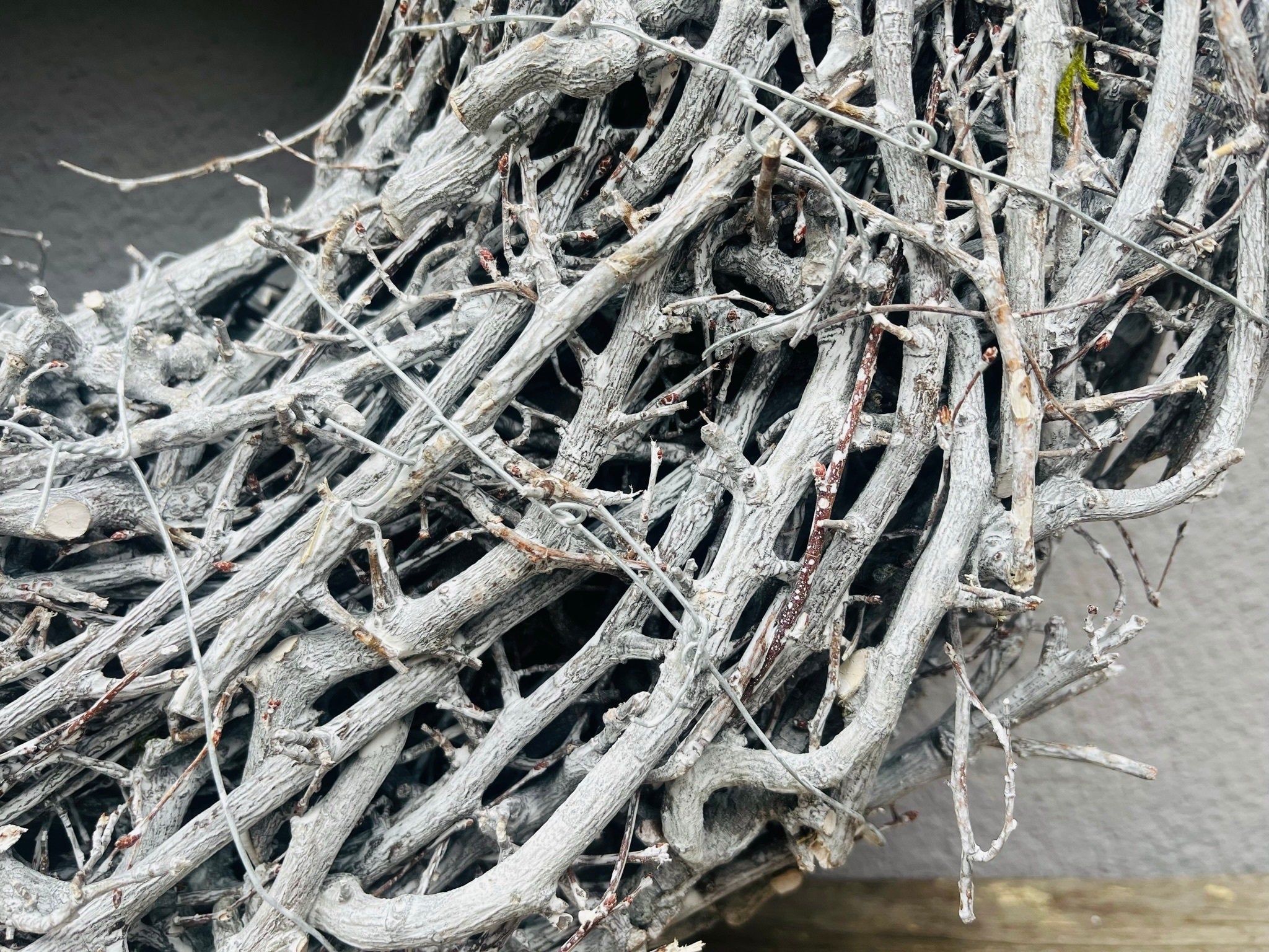 Vintage Bonsai-Kranz 45 cm Durchmesser, Kranz Türkranz Wandkranz