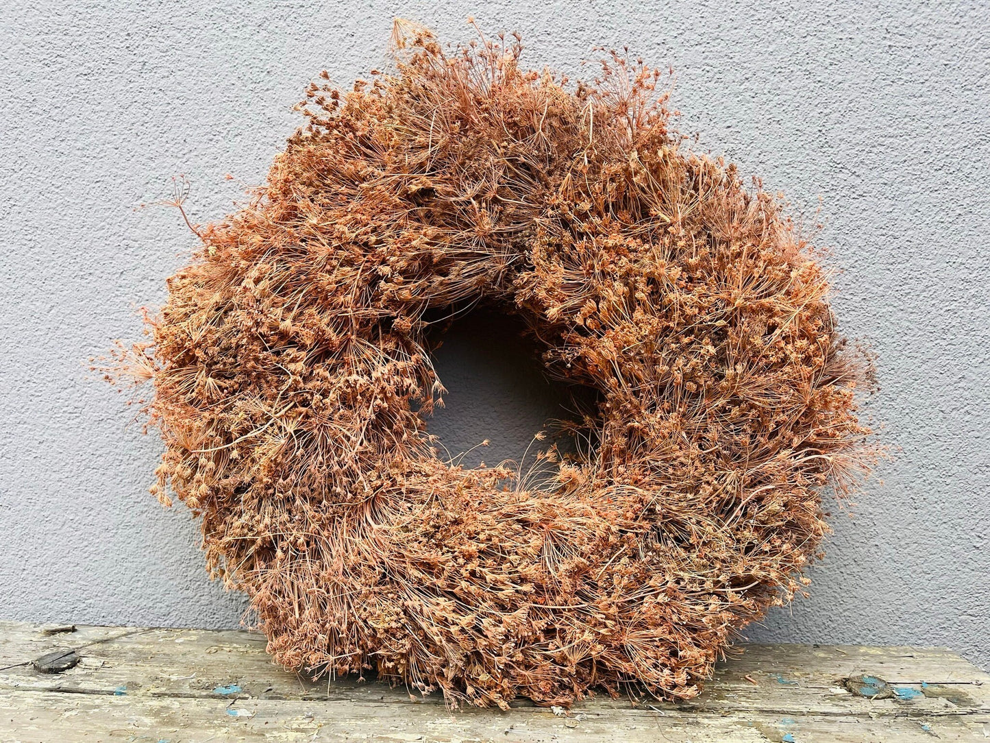 Trockenblumenkranz aus Dillblüten mit 50 cm Durchmesser, Kranz Türkranz Wandkranz